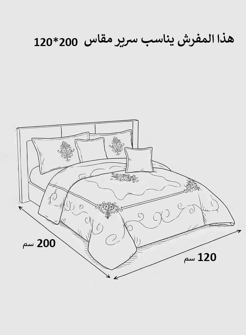 Infinity Luxury Summer Bedding Set – 4 Pieces (One and a Half Size) – Soft Quilt 210×160 cm – Fitted Sheet 200×120 cm – Pillowcase 80×50 cm + Decorative Pillowcase 50×50 cm - Image 4